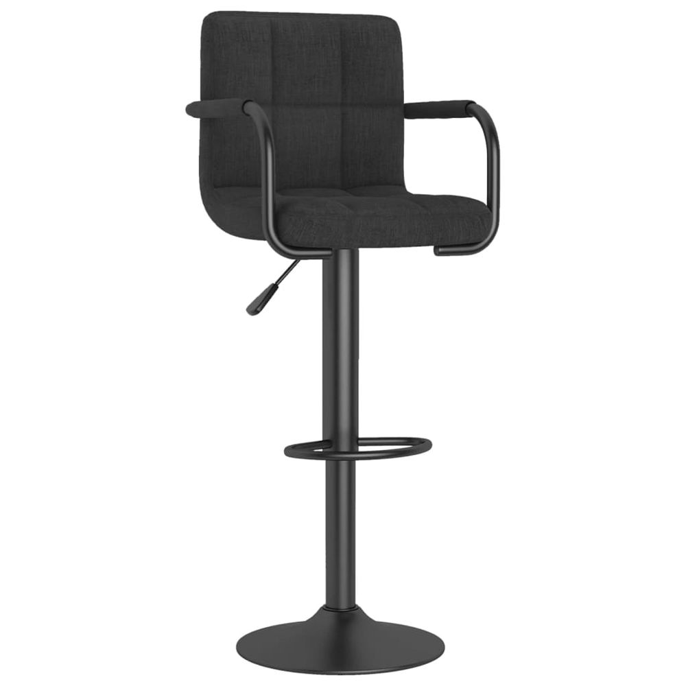 Tabouret de bar noir tissu