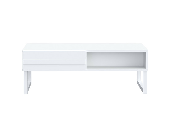 Sofia - table basse - blanc mat - 1 niche - 110 cm
