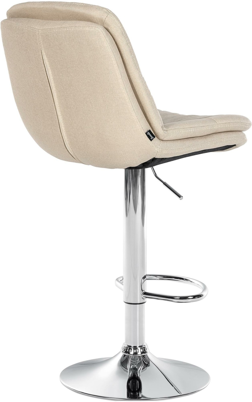 Tabouret de bar laurel tissu chromé