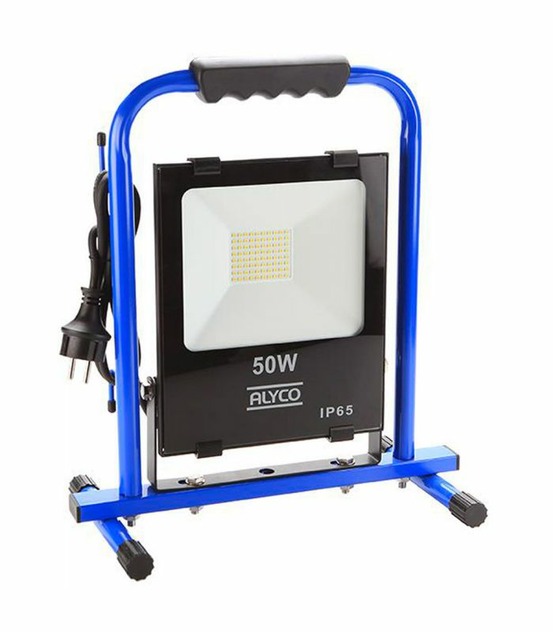 Projecteur extra plat inclinable support métallique 50w smd ip65 alyco alyco 199235