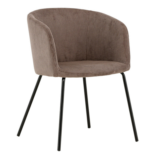 Chaise en velours côtelé