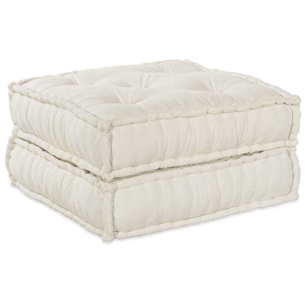 Unité de canapé modulaire 2 pc tissu crème 140 x 70 x 36 cm