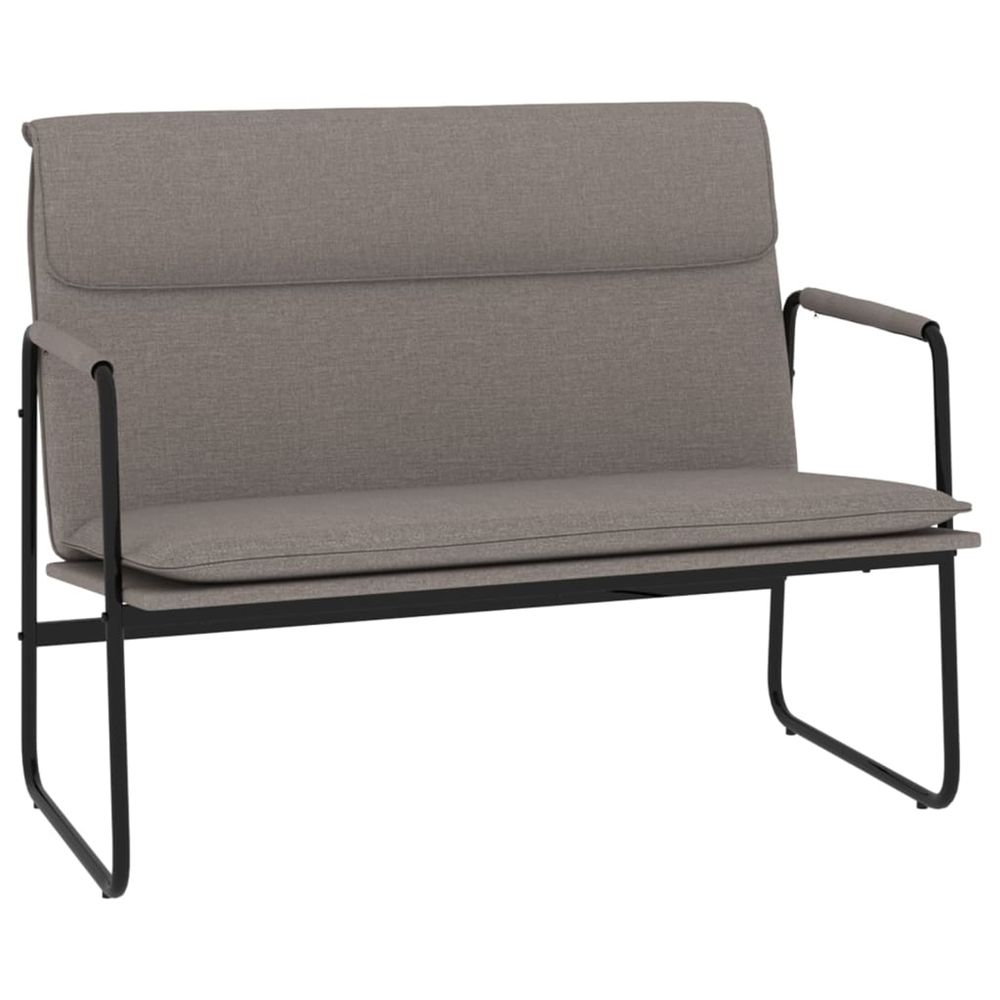 Banc taupe 100x64x80 cm tissu