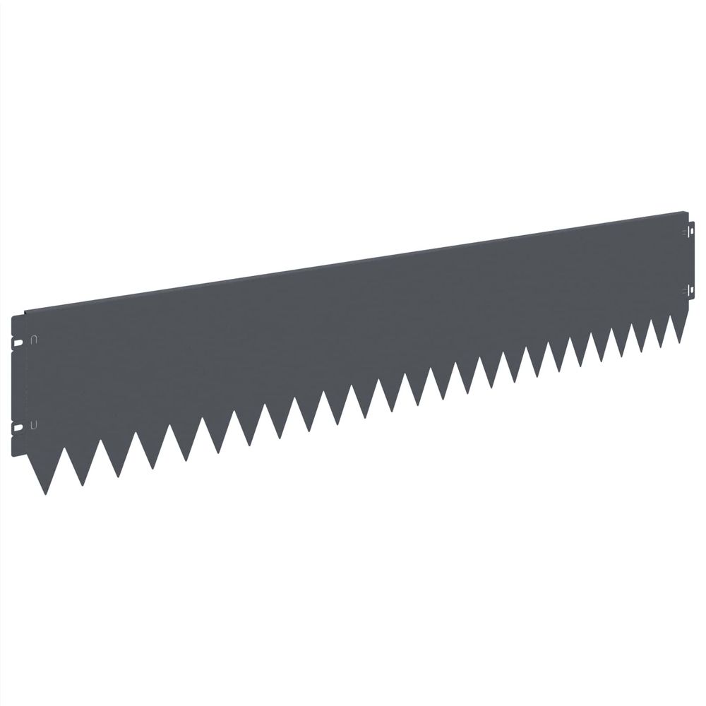 Bordure de pelouse 20 pc 103 x 20 cm acier anthracite