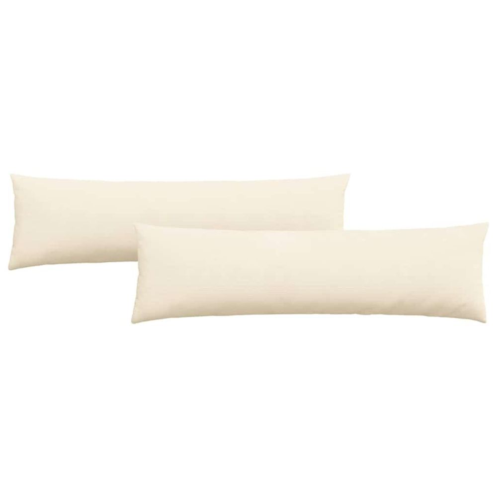 Coussins de canapé 2 pcs crème 145 x 40 cm