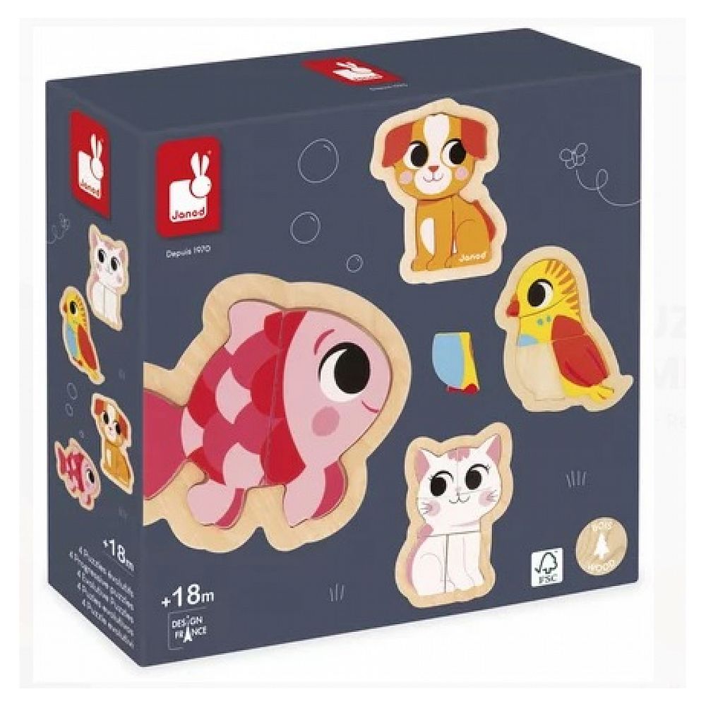 Animaux de compagnie 4 puzzles evolutifs