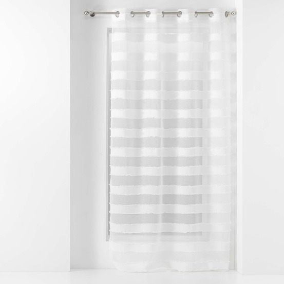 Panneau voilage sable a rayure lalina