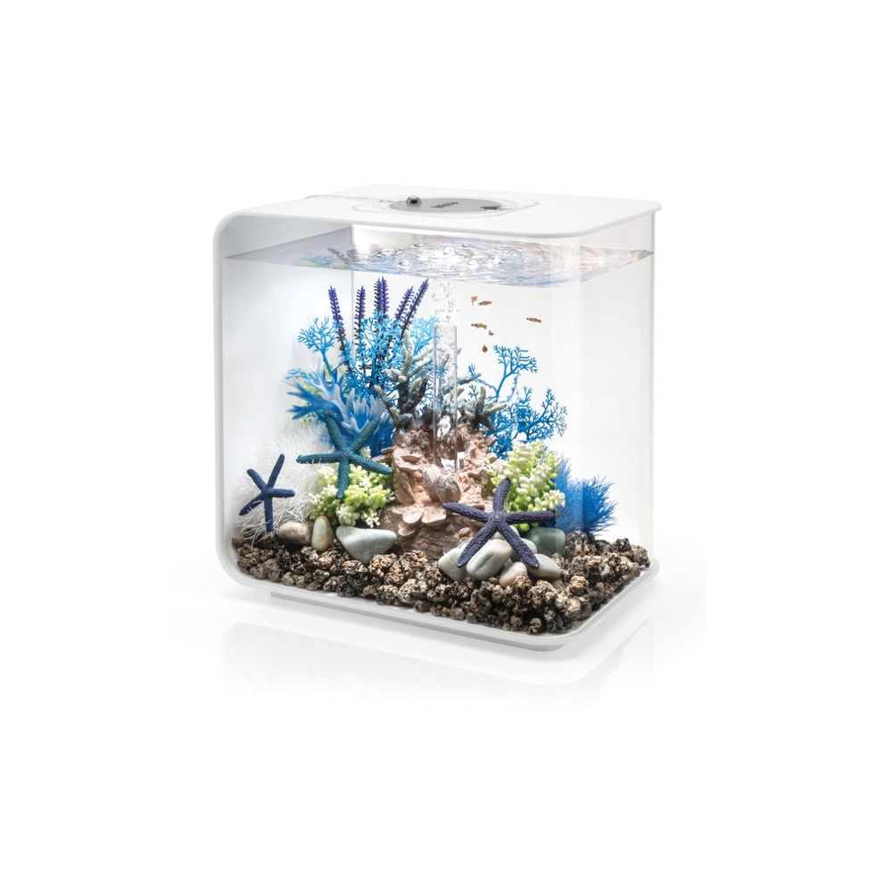 Aquarium décoratif 30l mcr avec cadre blanc - flow30mcr white