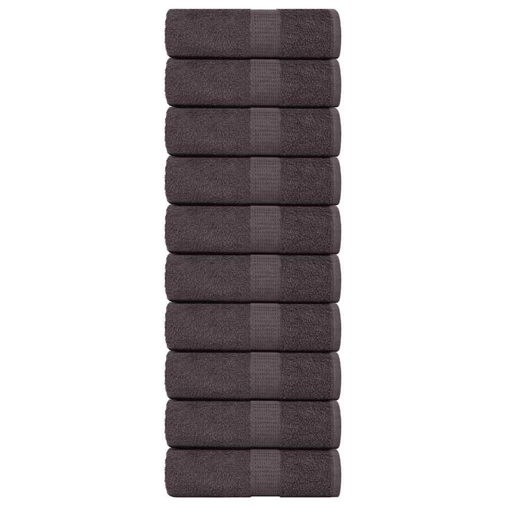 Serviettes d'invité frogn 10pcs anthracite 30x50cm 360 g/m²