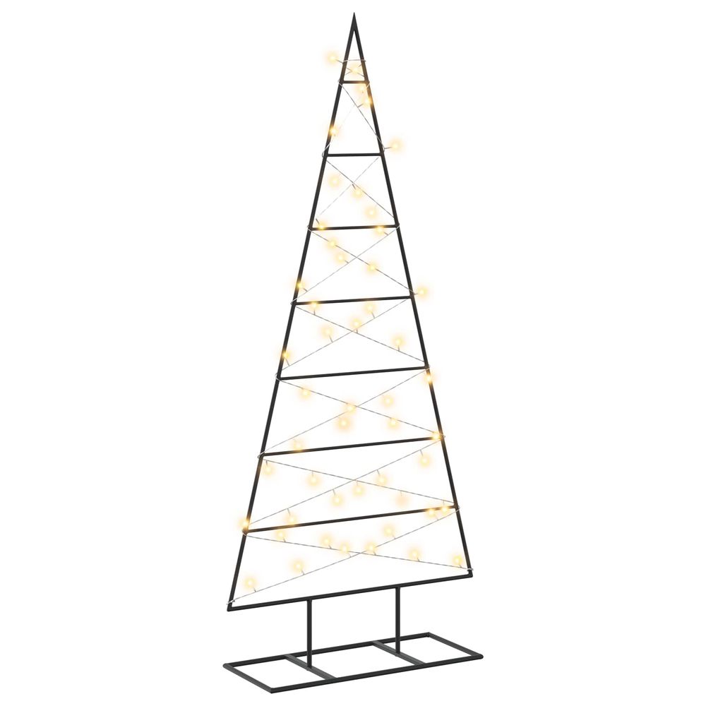 Arbre de noël en métal kuopio 125 cm blanc chaud