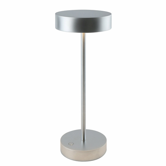 Lampe de table sans fil aluminium sandy chrome h33 cm