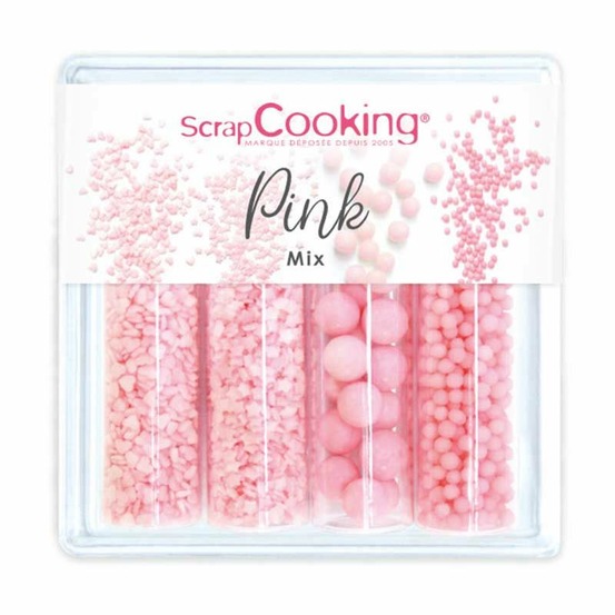 Mix de décors sucrés roses 68 g