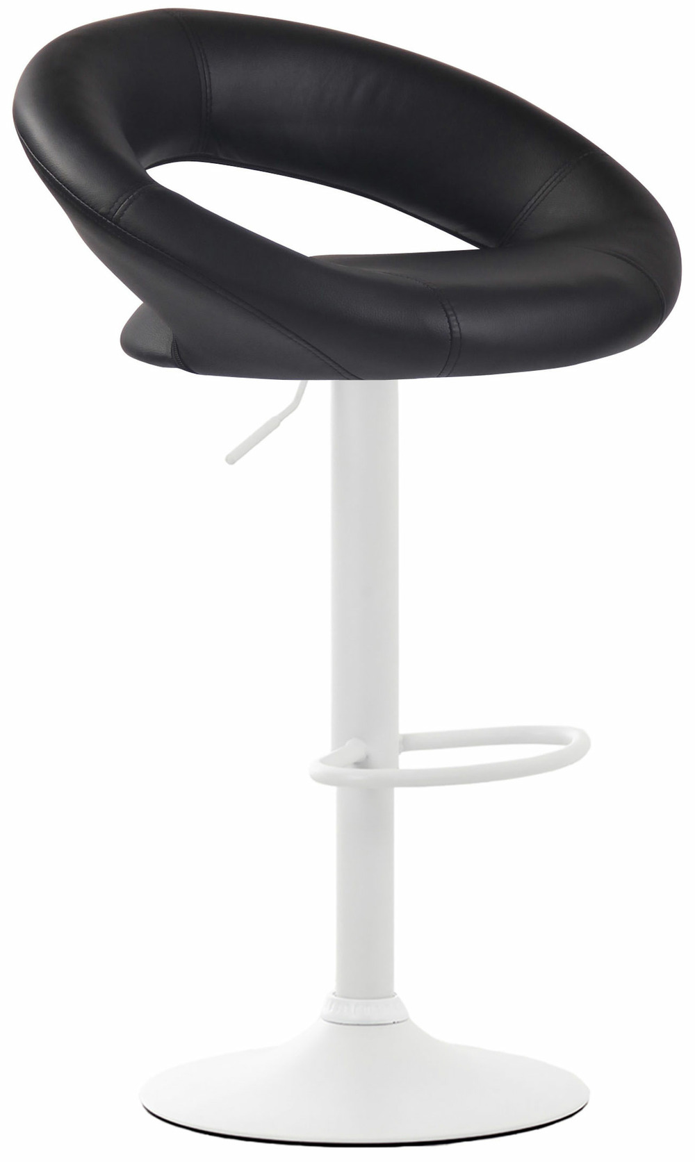 Tabouret de bar olinda simili cuir blanc