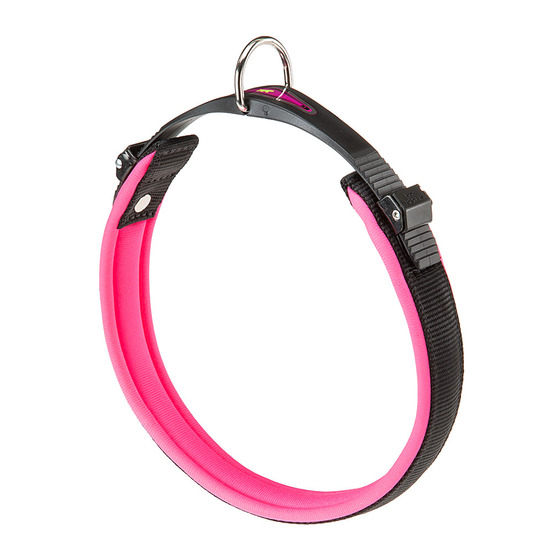 Collier ergonomique pour chiens ergofluo c25/60 avec rembourrage et fermeture à micro-régulation