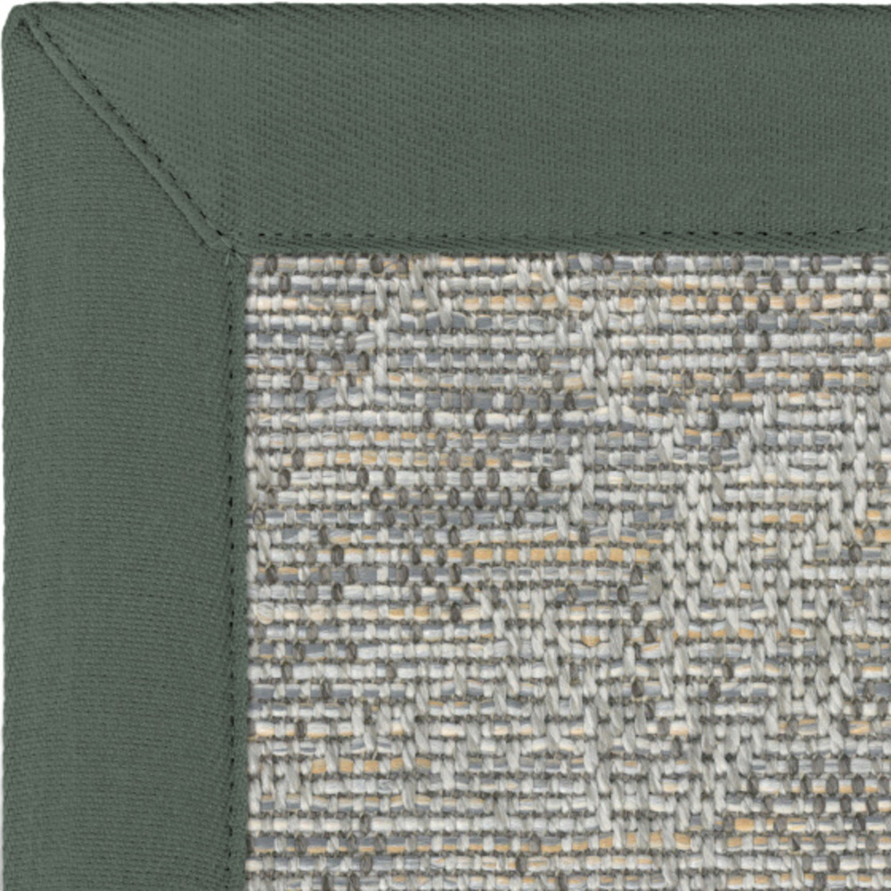 Tapis intérieur / extérieur jambi - nuances gris perle - ganse grise - 120 x 170 cm