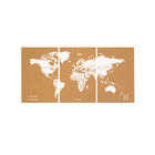 Carte du monde en liège - woody map natural puzzle / m (60 x 30 cm) / blanc