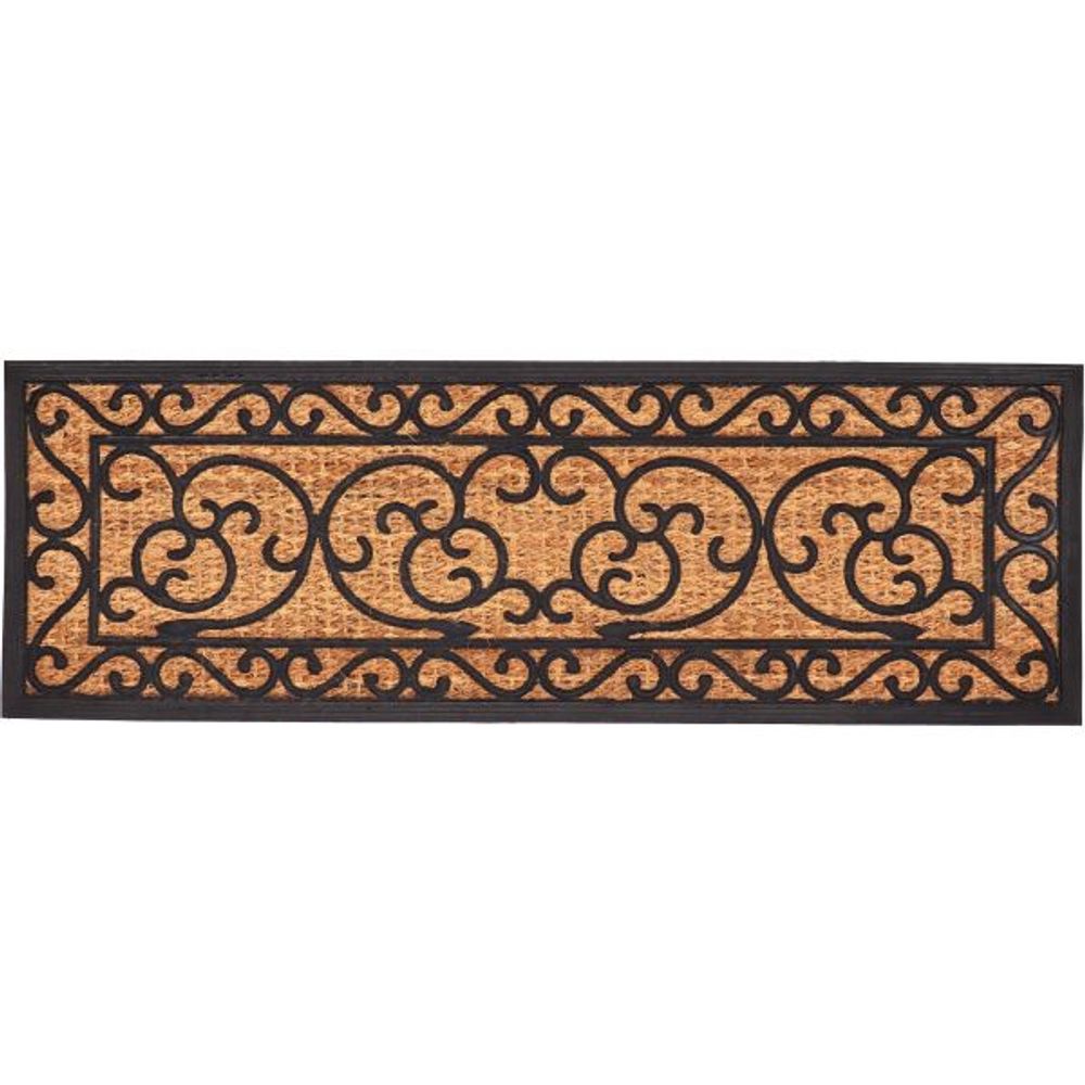 Paillasson en caoutchouc coco arabesque xl