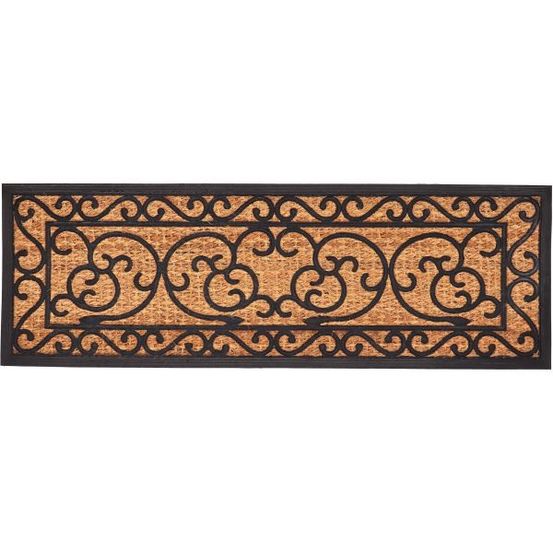 Paillasson en caoutchouc coco arabesque xl