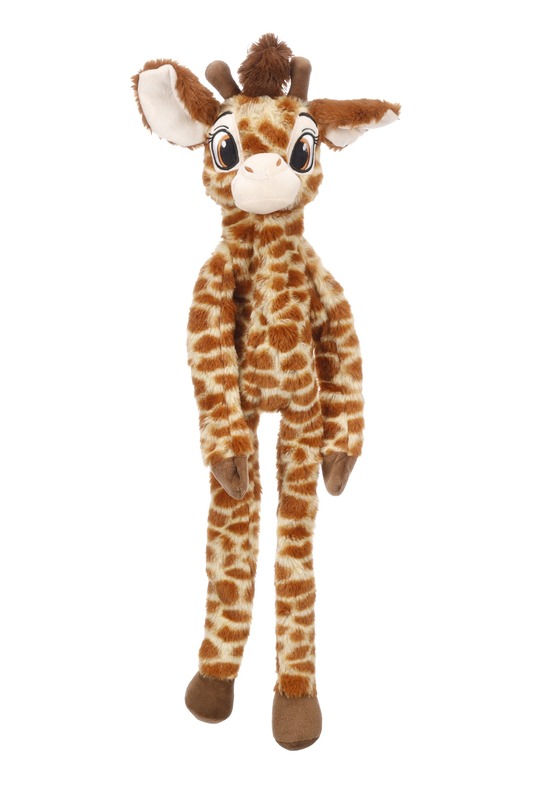Peluche girafe grand yeux pour chien