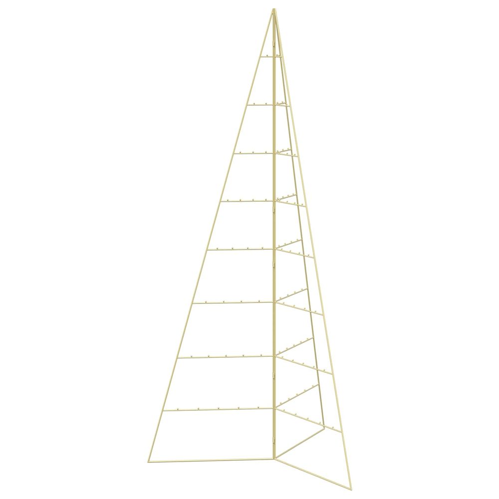 Arbre de noël en métal kuopio 210 cm acier doré