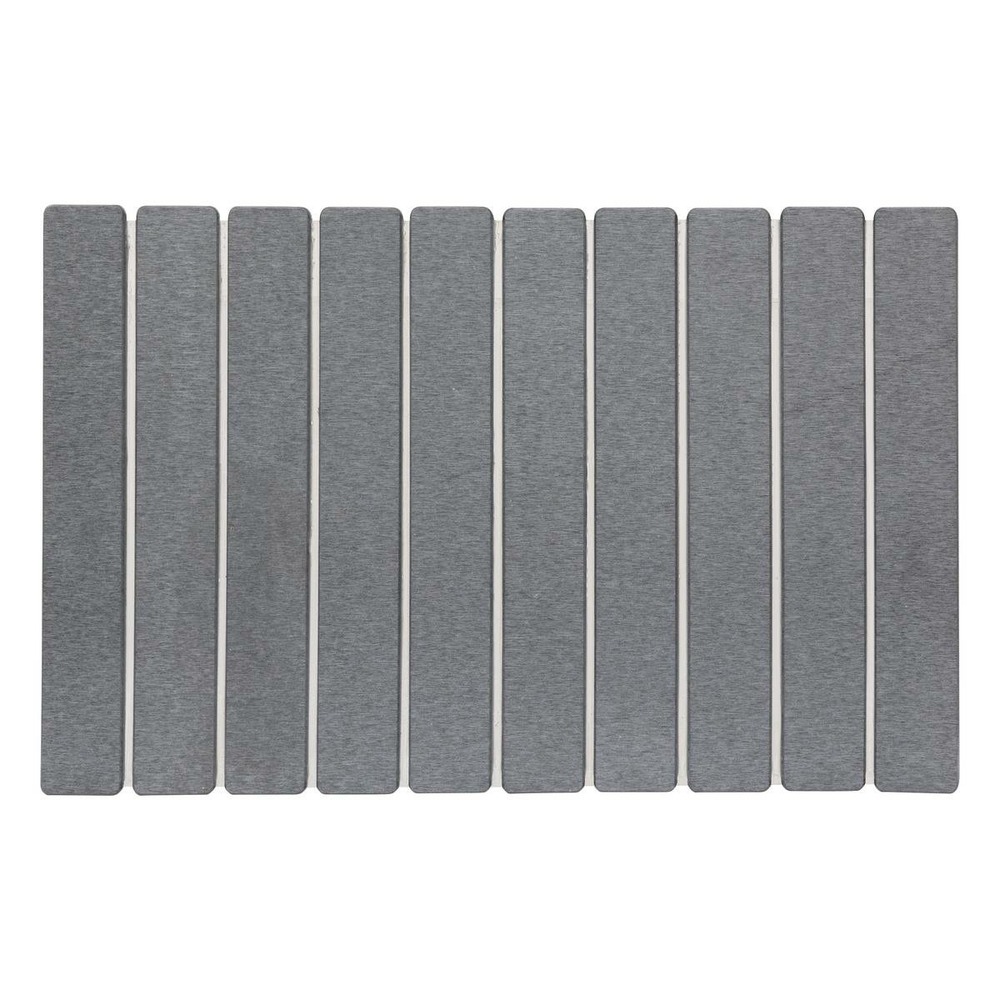 5five - tapis de bain caillebotis en diatomite gris 59x39cm