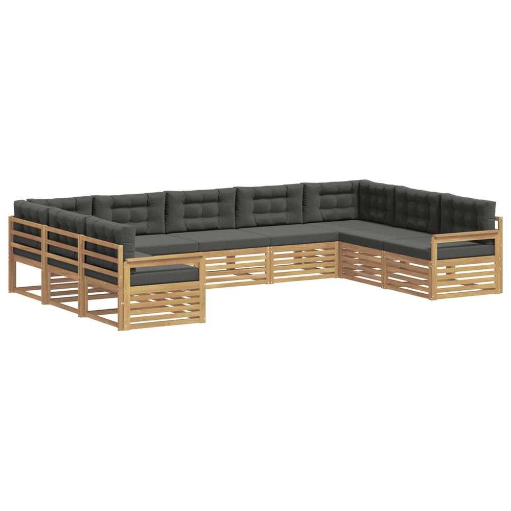Ensemble de canapés d'extérieur 9 pc blanc et anthracite