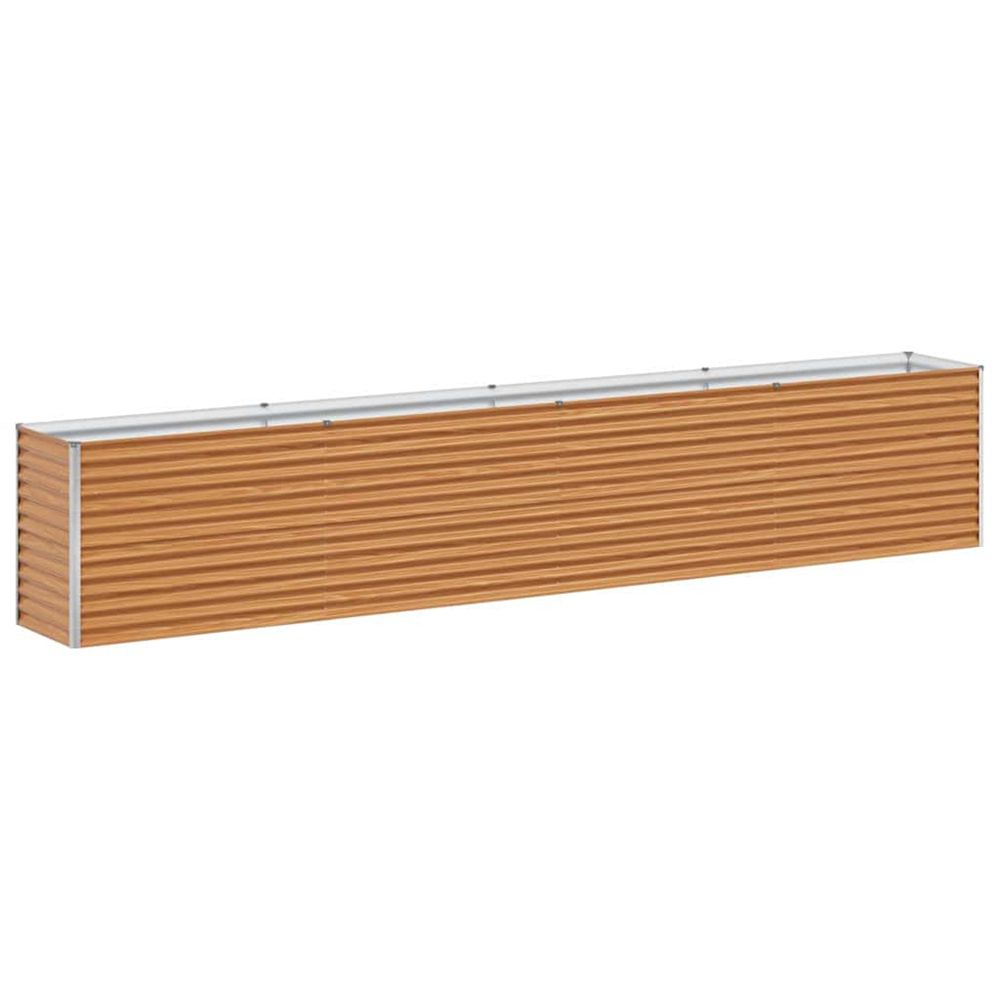 Jardinière d'extérieur surélevée marron clair 390 x 50 x 68 cm