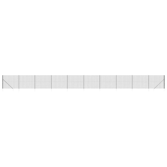 Clôture en treillis métallique et ancrage anthracite 1,4x25 m