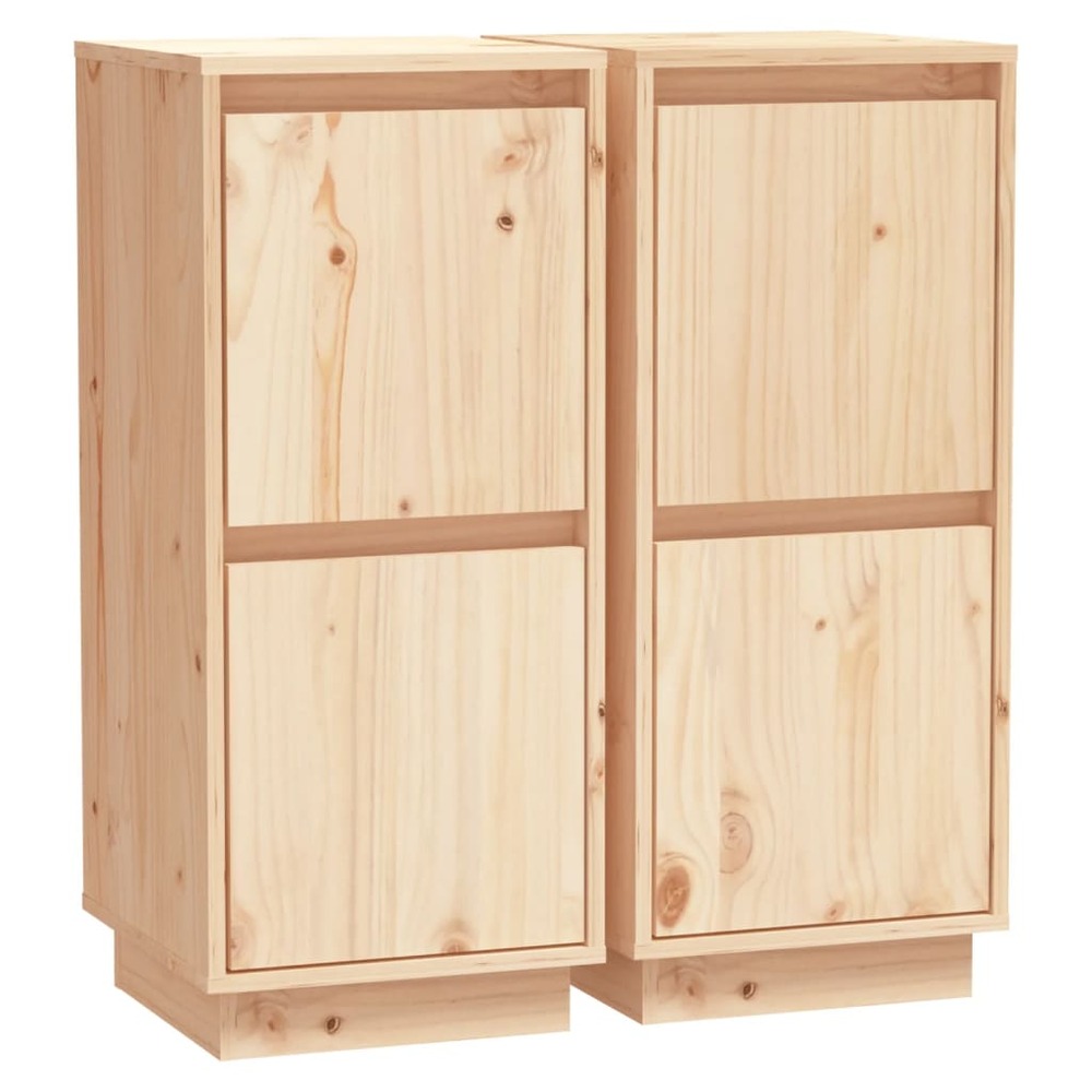 Buffet bahut commode armoire meuble de rangement organisateur cuisine salle de séjour salons lot de 2 31,5 x 34 x 75 cm bois