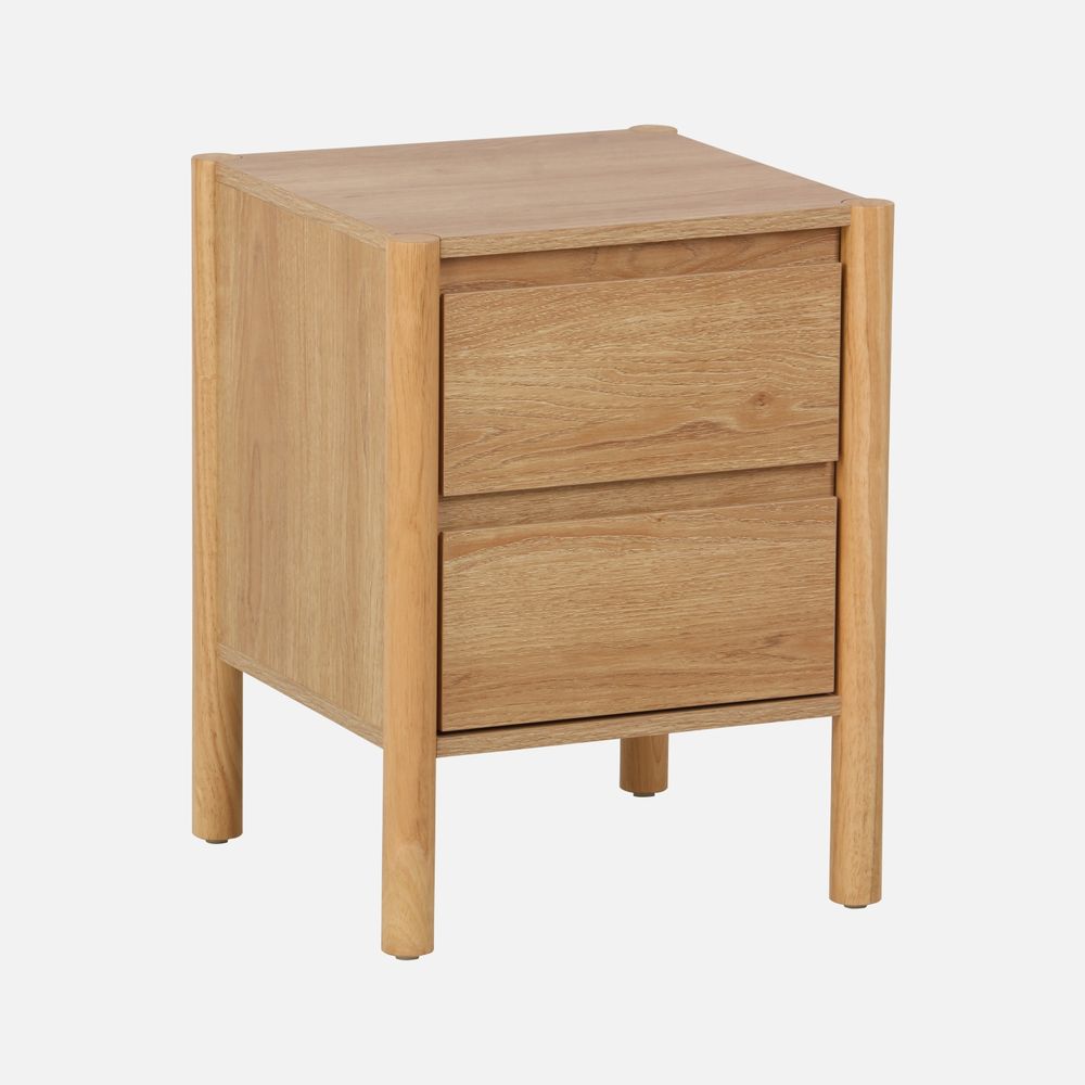 Table de chevet décor bois 2 tiroirs - 42 x 42 x 55 cm - harmony