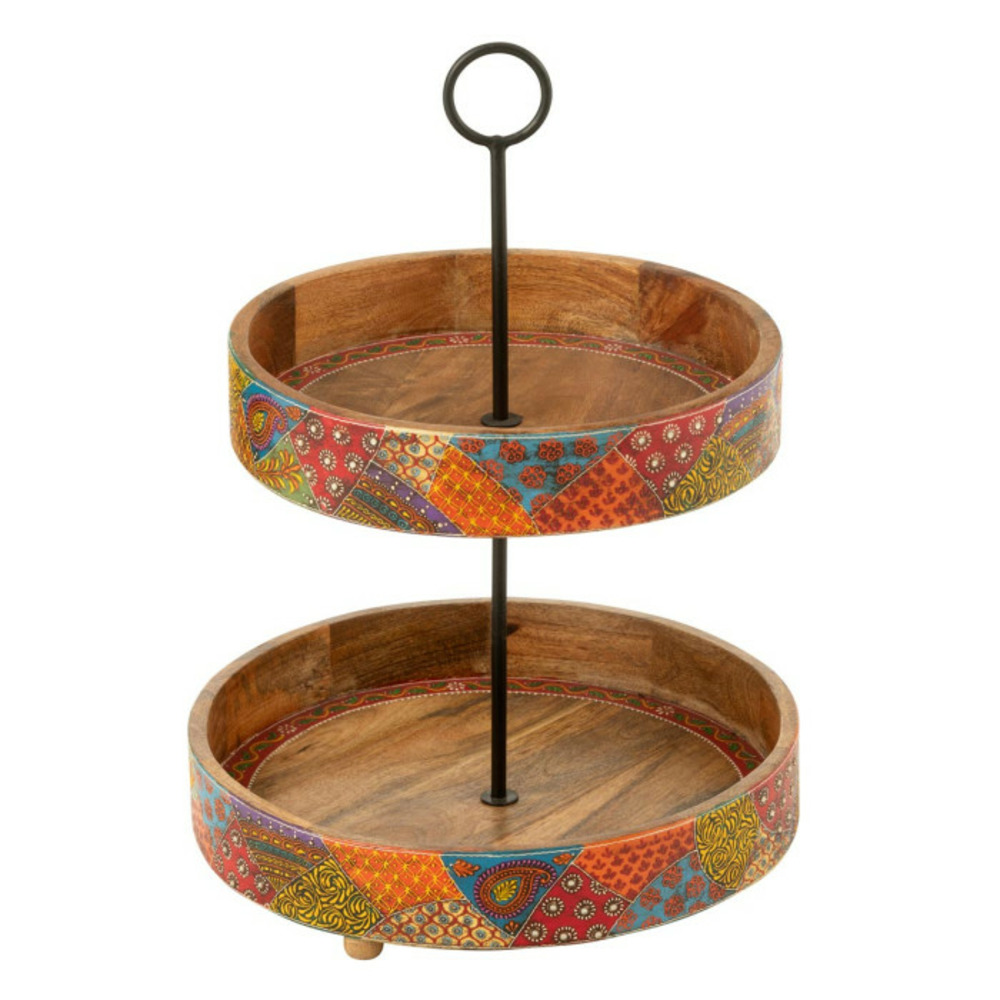 Plateau 2 niveaux en bois 