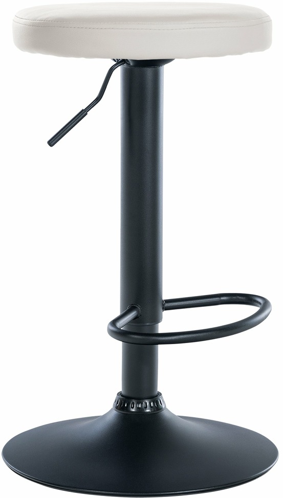 Tabouret de bar ponte simili cuir noir