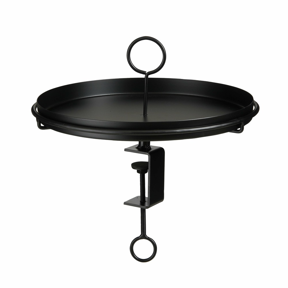 Mica decorations aston plateau avec support - ø30,5 cm - noir