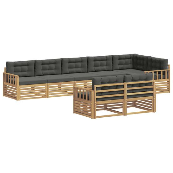 Ensemble de canapés d'extérieur 8 pc blanc et anthracite