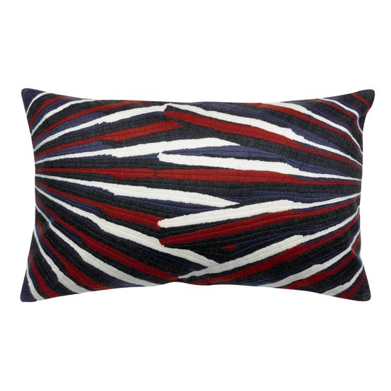 Coussin brodé sasha rubis 40 x 65 cm