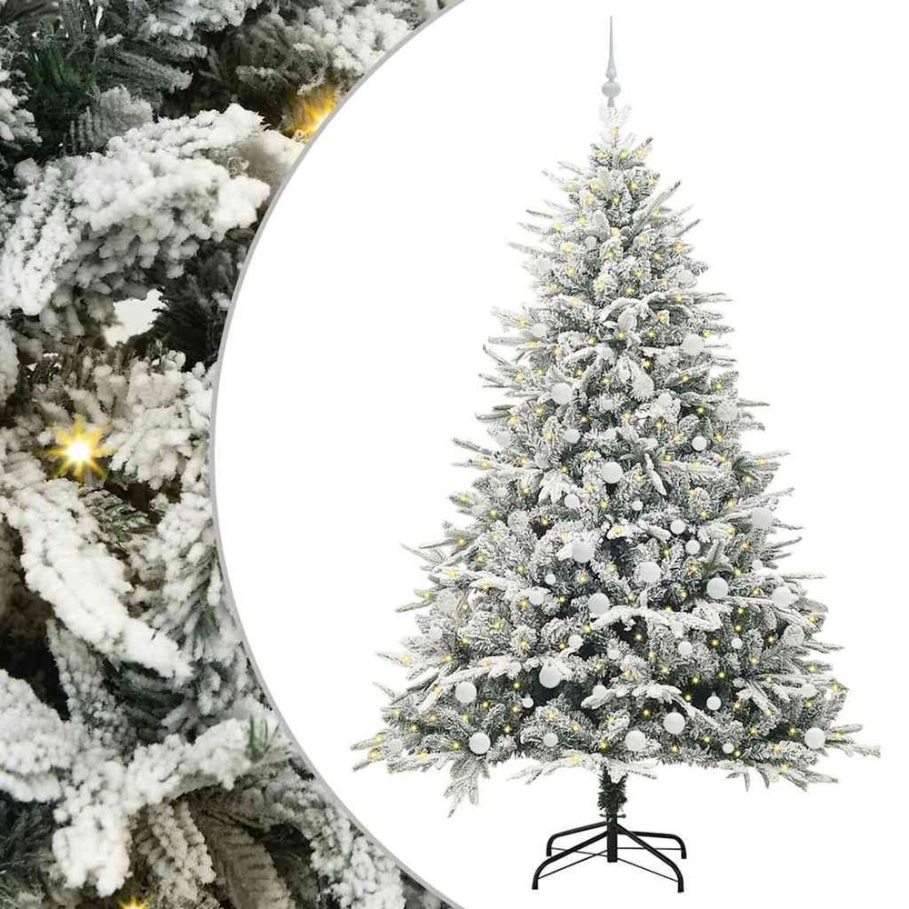 Arbre de noël artificiel pré-éclairé avec ensemble de boules