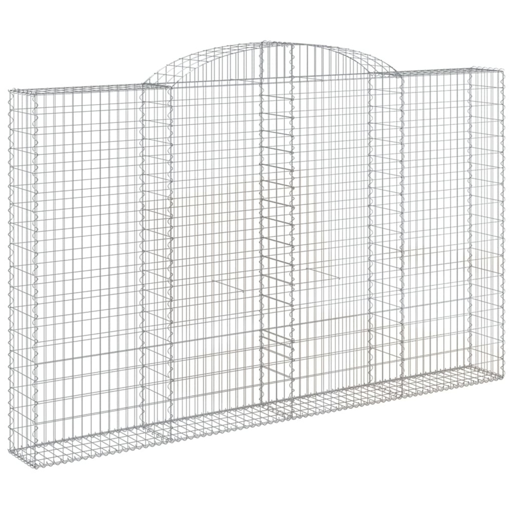 Panier de gabions arqué 300x30x180/200 cm fer galvanisé