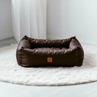 Animood -  lit pour chien maurice taille : m, couleur : marron, matière : kodura