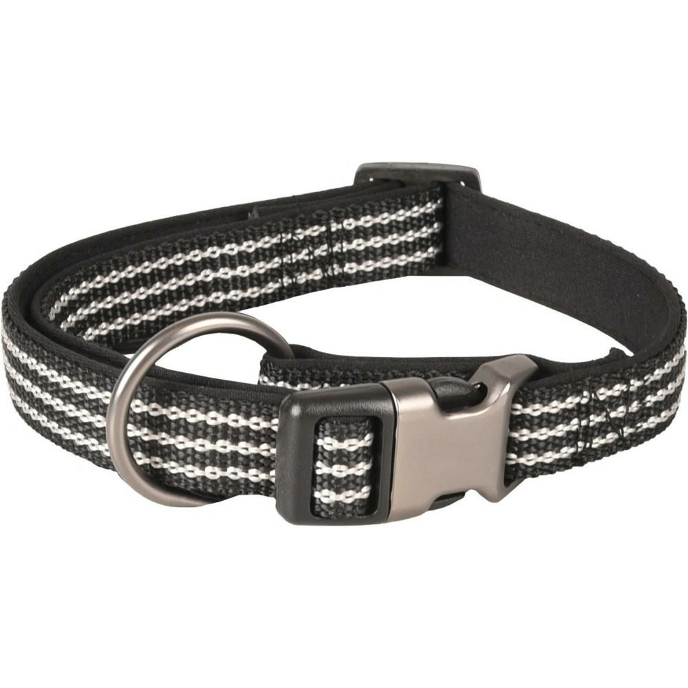 Collier jannu noir réglable de 20 à 35 cm 10 mm taille s pour chien