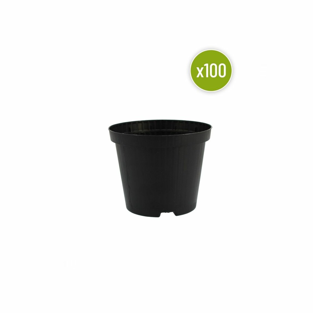 Lot de 100 pots ronds plastique 0.41l – ø10 cm