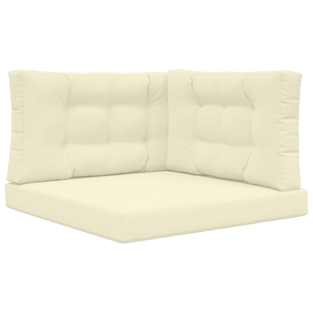 Coussin de canapé d'extérieur polyester crème 80 x 80 cm
