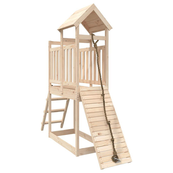 Maisonnette de jeu avec mur d'escalade bois massif de pin