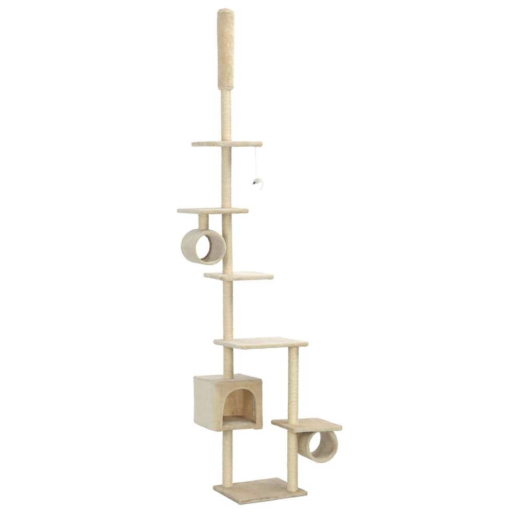 Arbre à chat avec griffoirs en sisal 260 cm beige