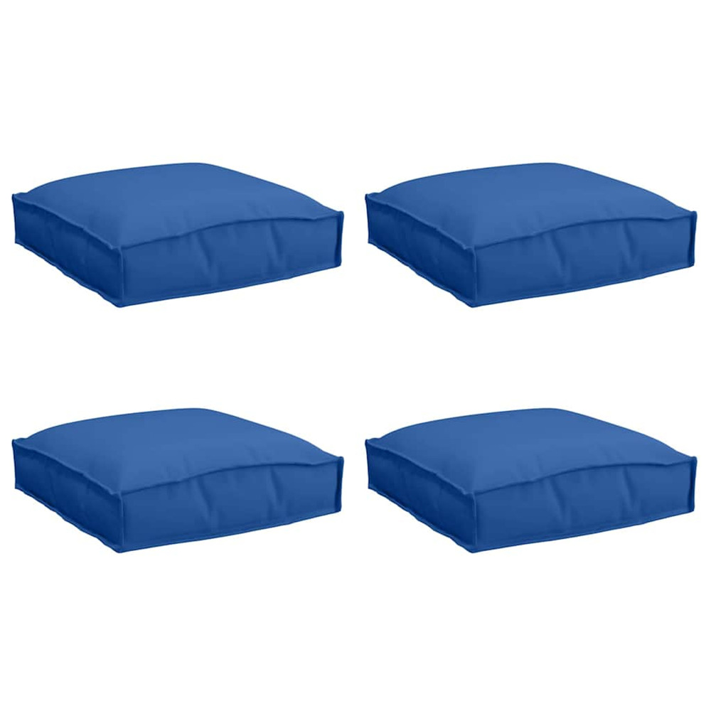 Coussin 4 pcs bleu royal 40 x 40 x 8 cm tissu oxford