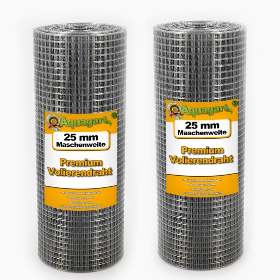 200m x 0,5 m grillage pour volière, grille métallique, grillage soudé, clôture en fil de fer, galvanisé à chaud