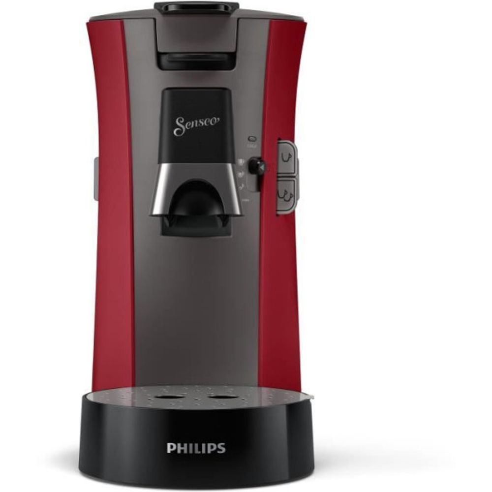 Machine a cafe dosettes senseo - philips - csa240/91 - select eco - 1450 w - rouge intense