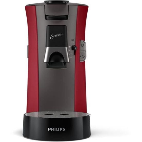 Machine a cafe dosettes senseo - philips - csa240/91 - select eco - 1450 w - rouge intense