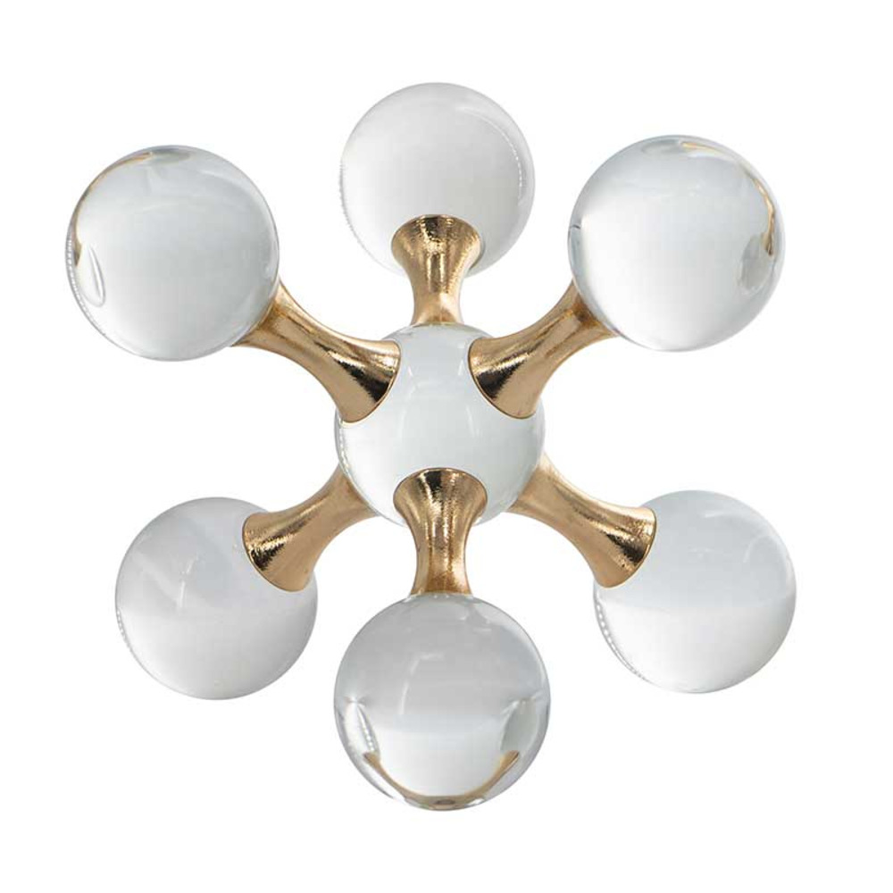 Décoration moléculaire métal verre 17cm