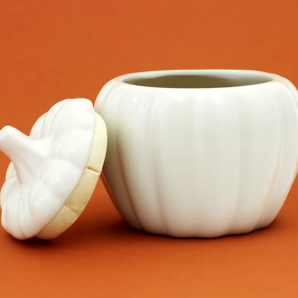 Recipient bougie céramique citrouille