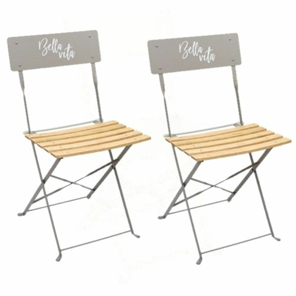 Lot de 2 chaises pliantes bella vita